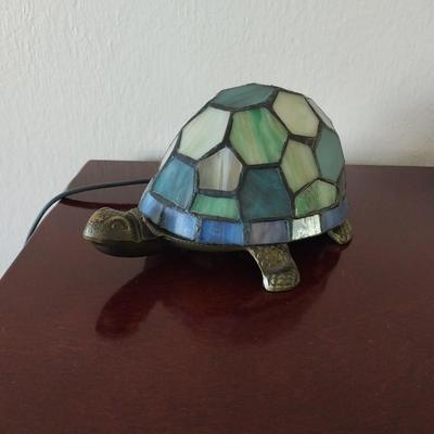 COLORFUL TURTLE LIGHT-VINTAGE DISH-GREEN CANDY DISH WITH LID