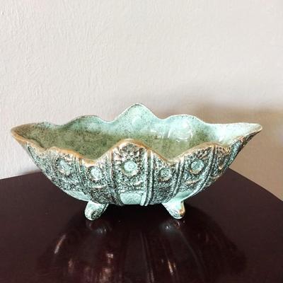 COLORFUL TURTLE LIGHT-VINTAGE DISH-GREEN CANDY DISH WITH LID