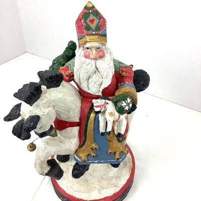 253 House of Hatten Santa Riding Horse Decor