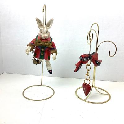 255 Vintage House of Hatten Rabbit & Bow Ornament