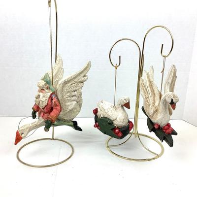 256 Santa & Swan House of Hatten Ornaments