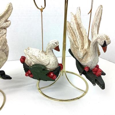 256 Santa & Swan House of Hatten Ornaments