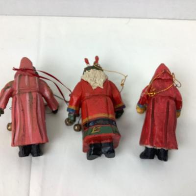 257 Vintage House of Hatten Santa Ornament Lot