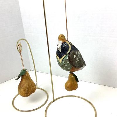 258 Vintage House of Hatten Partridge in a Pear Tree Ornaments
