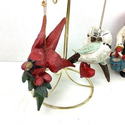 259 Vintage House of Hatten Ornament Lot Milk Maid Birds