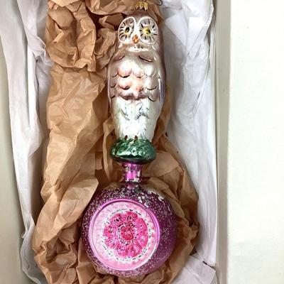 262 Vintage Christopher Radko Owl Sunburst Ornament