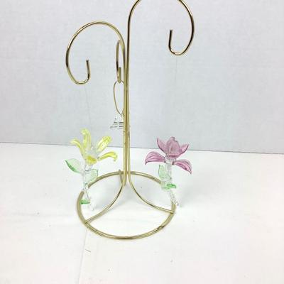 263 Handblown Glass Flower Ornaments