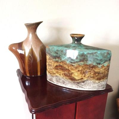 TWO POTTERY VASES