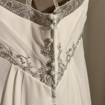 Allure Bridals Jeweled Chiffon Gown Size 18 (PS-RG)