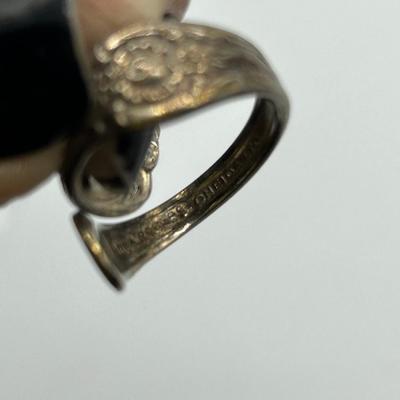 Vintage Hand Made Wrapped Silver Plate Spoon Handle Ring