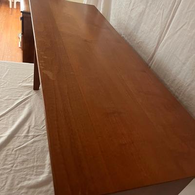 Bench Style Wooden Table With Storage (LR-MG)