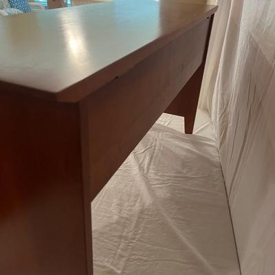 Bench Style Wooden Table With Storage (LR-MG)