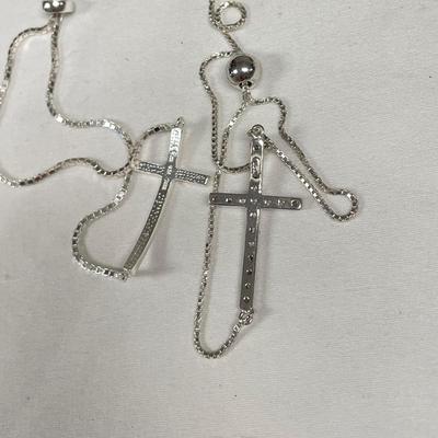 925 Cross Necklaces with Ring & Bracelets (B5-SS)
