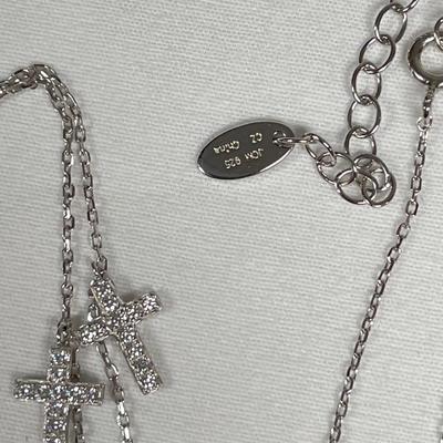 925 Cross Necklaces with Ring & Bracelets (B5-SS)