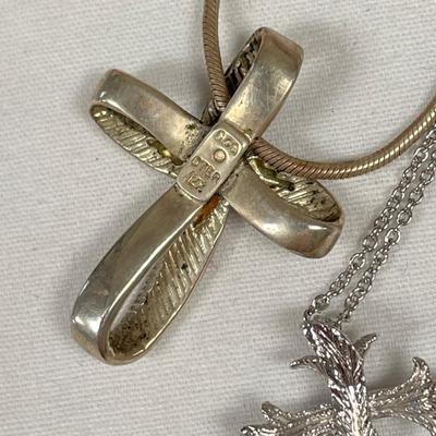 925 Cross Necklaces with Ring & Bracelets (B5-SS)