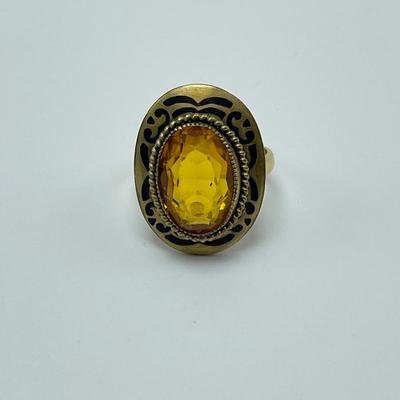 14K with Oval Citrine (B5-SS)