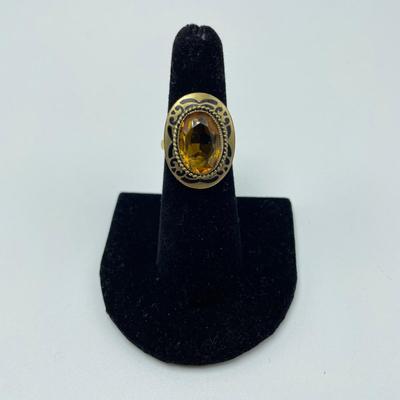 14K with Oval Citrine (B5-SS)