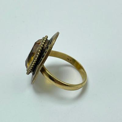 14K with Oval Citrine (B5-SS)