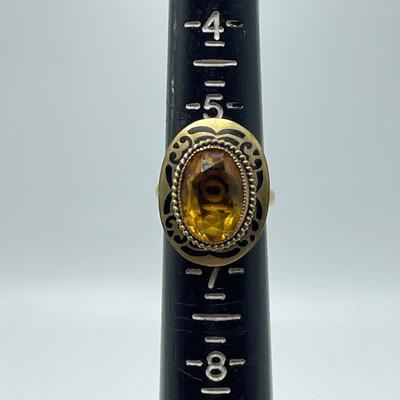 14K with Oval Citrine (B5-SS)