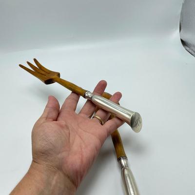 Sterling & Wood Salad Servers (B5-SS)