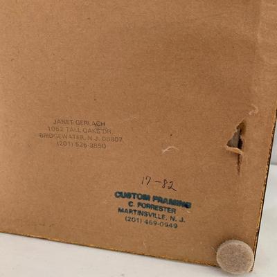 Framed Janet Gerlach Iris Watercolor Painting (LR-HS)