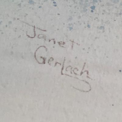 Framed Janet Gerlach Iris Watercolor Painting (LR-HS)