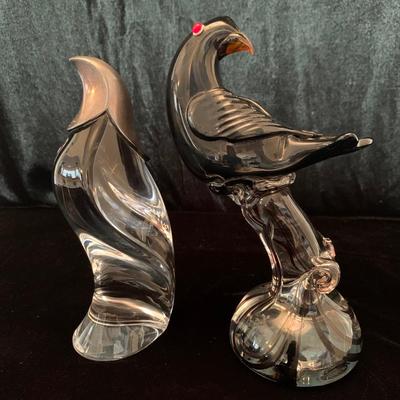 Allan Scharff Georg Jensen & Murano Glass Bird Figurines with 925 (K-HS)
