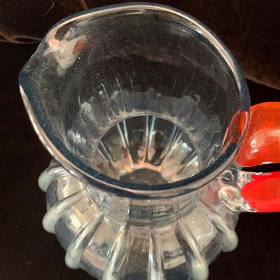 Signed Kosta Boda Glass Pitcher (DR-HS)