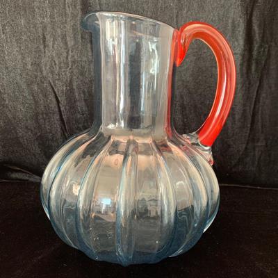Signed Kosta Boda Glass Pitcher (DR-HS)