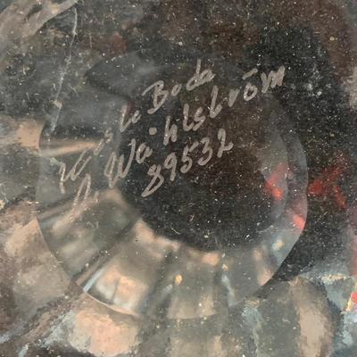 Signed Kosta Boda Glass Pitcher (DR-HS)