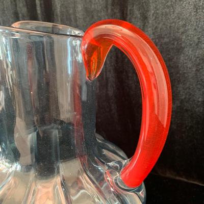 Signed Kosta Boda Glass Pitcher (DR-HS)