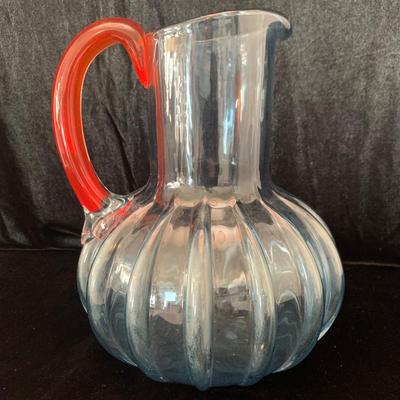 Signed Kosta Boda Glass Pitcher (DR-HS)