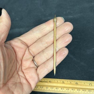 Vintage Antique Gold Filled Twist to Use Pocket Keychain Pencil