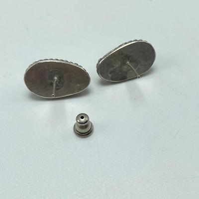 Sterling, Turquoise, Rose Quartz Fashion Earrings (B5-SS)