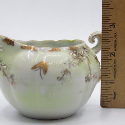 Vintage Tea Time Small Unmarked Hand Painted Porcelain Creamer Pitcher