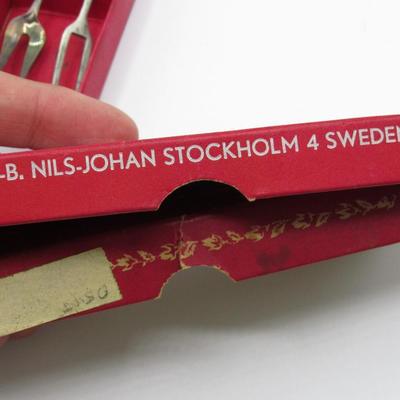 Amsterdam Demitasse Spoon 2100 A.B. Nils-Johan Stockholm Swiss Collector Flatware with Original Box