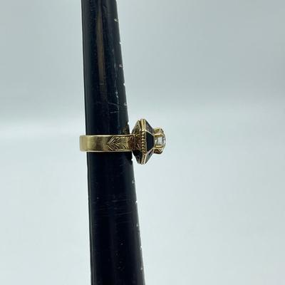 1.7 Carat Diamond, 14K Band with Black Enamel (B4-SS)