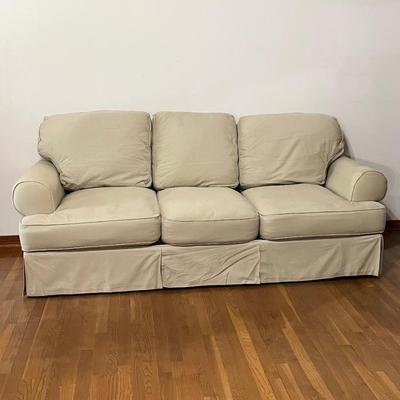 ASHLEY ~ Pair (2) ~ Slip Covered Sofa & Armchair ~ *Read Details