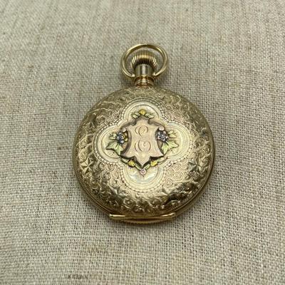 Elgin 14K Pocket Watch with Ruby (B5-SS)