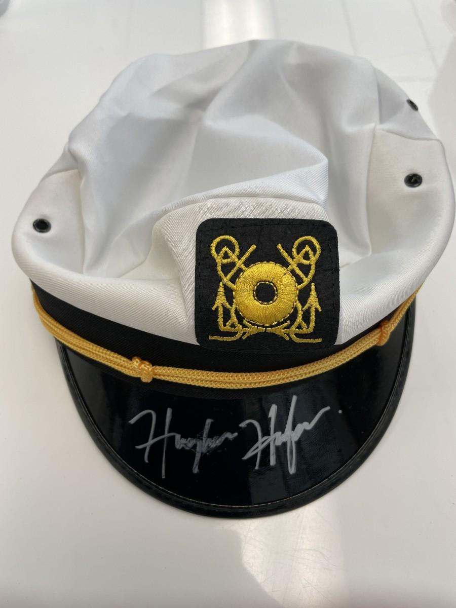 Hugh Hefner signed Playboy Captain's Hat