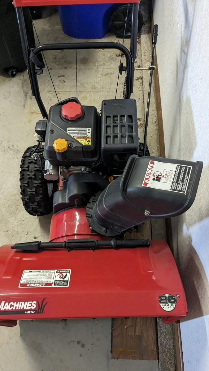 26" Yard Machines Electric Start Snow Blower | EstateSales.org