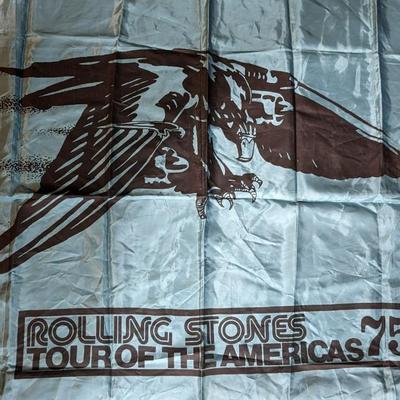 1975 Rolling Stones Satin Tour Flag