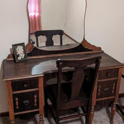 Antique Vanity and Side Table