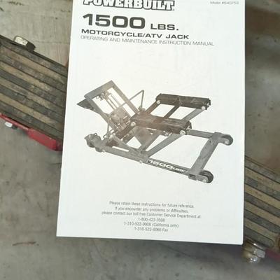 Powerbuilt 1500 lb Motorcycle/ATV Jack