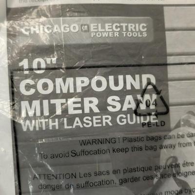 Chicago Electric 10" Compound Slide Miter Saw w/ Laser Guide