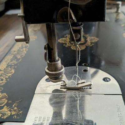 White Rotary Sewing Machine in Original Table 