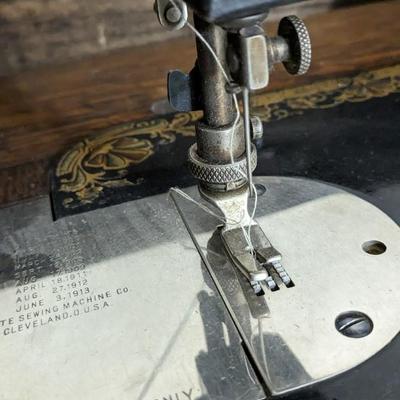 White Rotary Sewing Machine in Original Table 