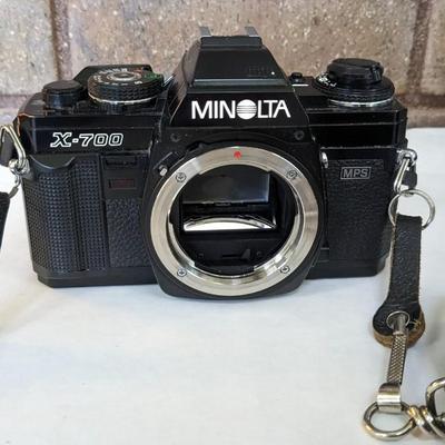 Minolta X-700 SLR Film Camera in Case with Extras!