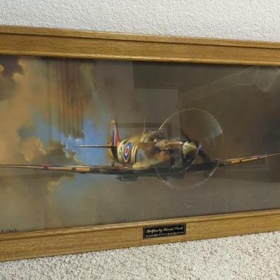 Spitfire by Barrie Clark Framed Lithograph 