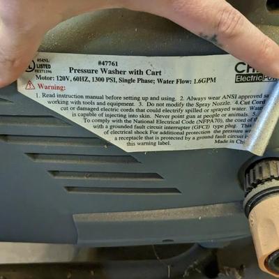 Chicago Electric Pressure Washer w/ Cart